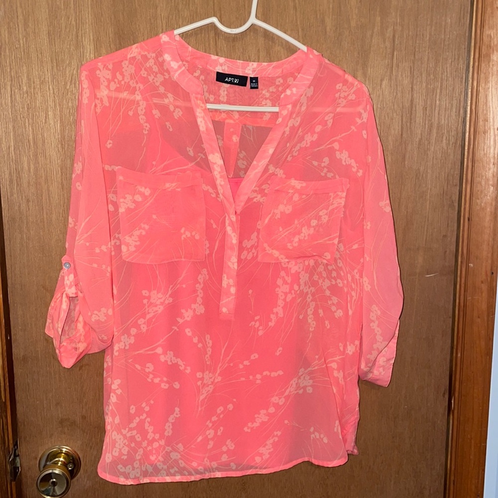 3/4 sleeve blouse with built in Camisole